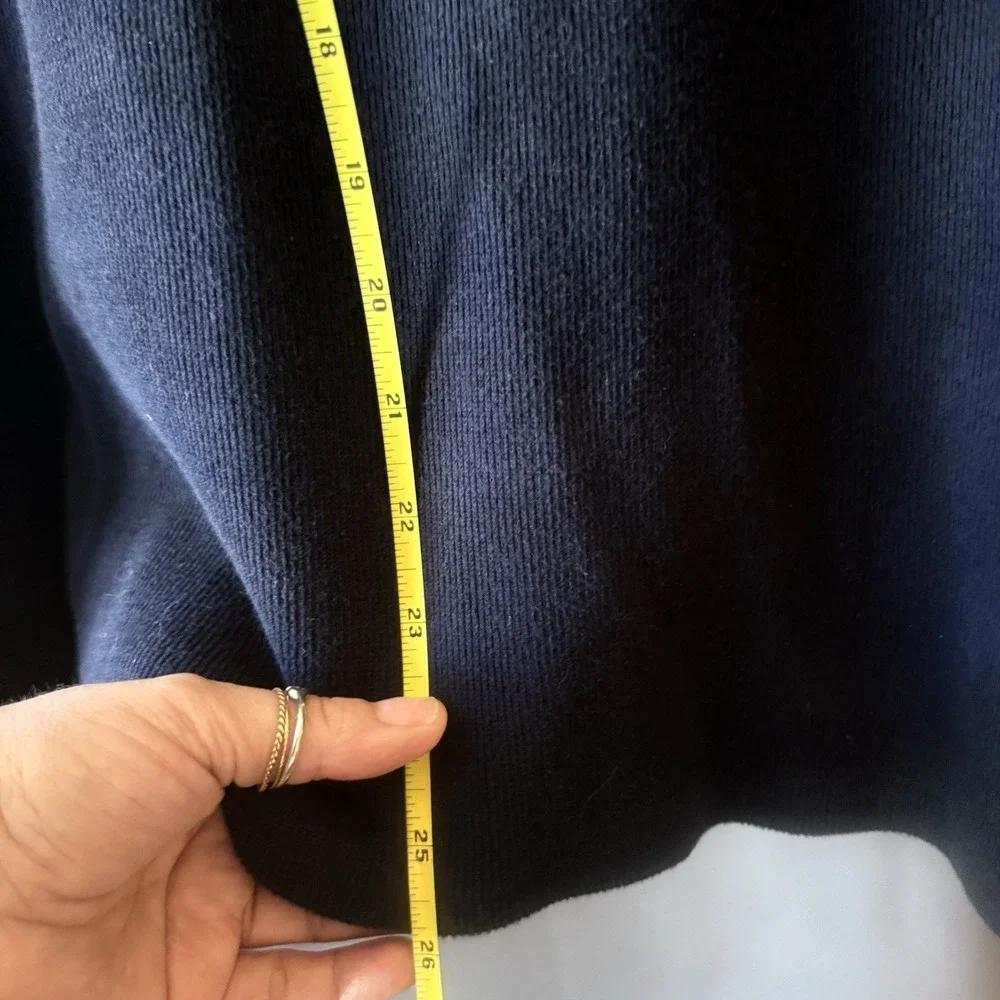 Polo Ralph Lauren 1/4 Zip Pullover Sweater Navy Blue Yellow Pony Men's Sz XXL